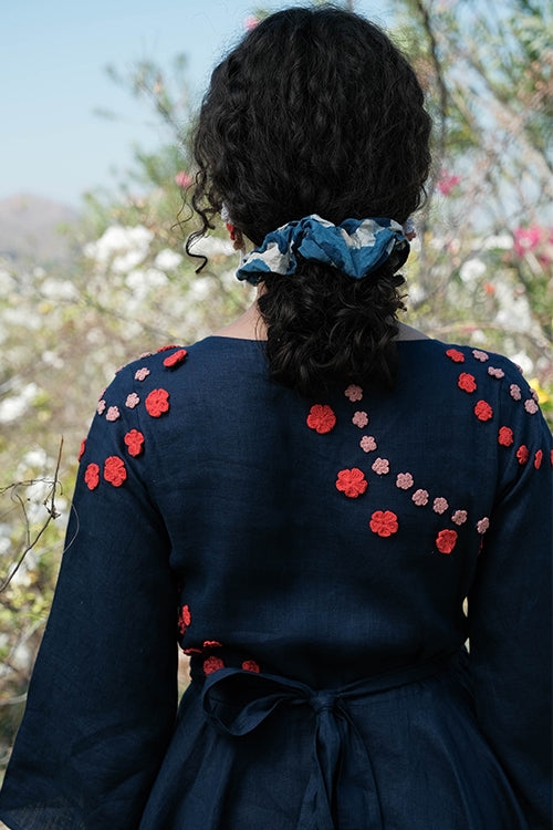 Okhai 'Bounce' Pure Linen Hand Embroidered Dress
