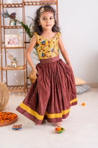 kalamkari Vintage shaded Lehenga Set