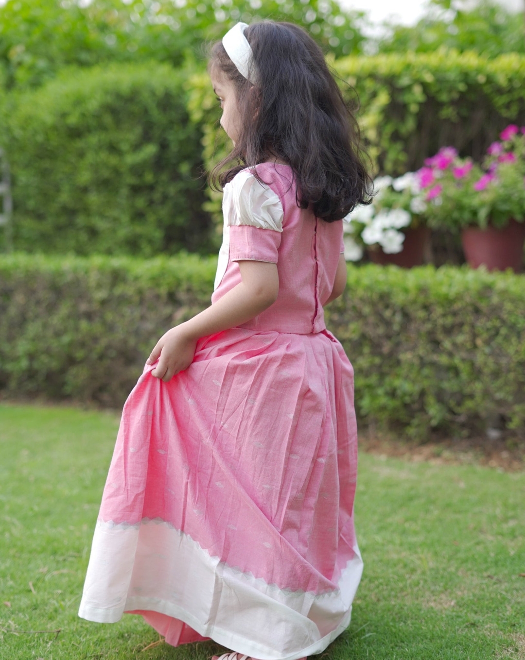 Cinderella In Pink Handwoven Lehenga Set