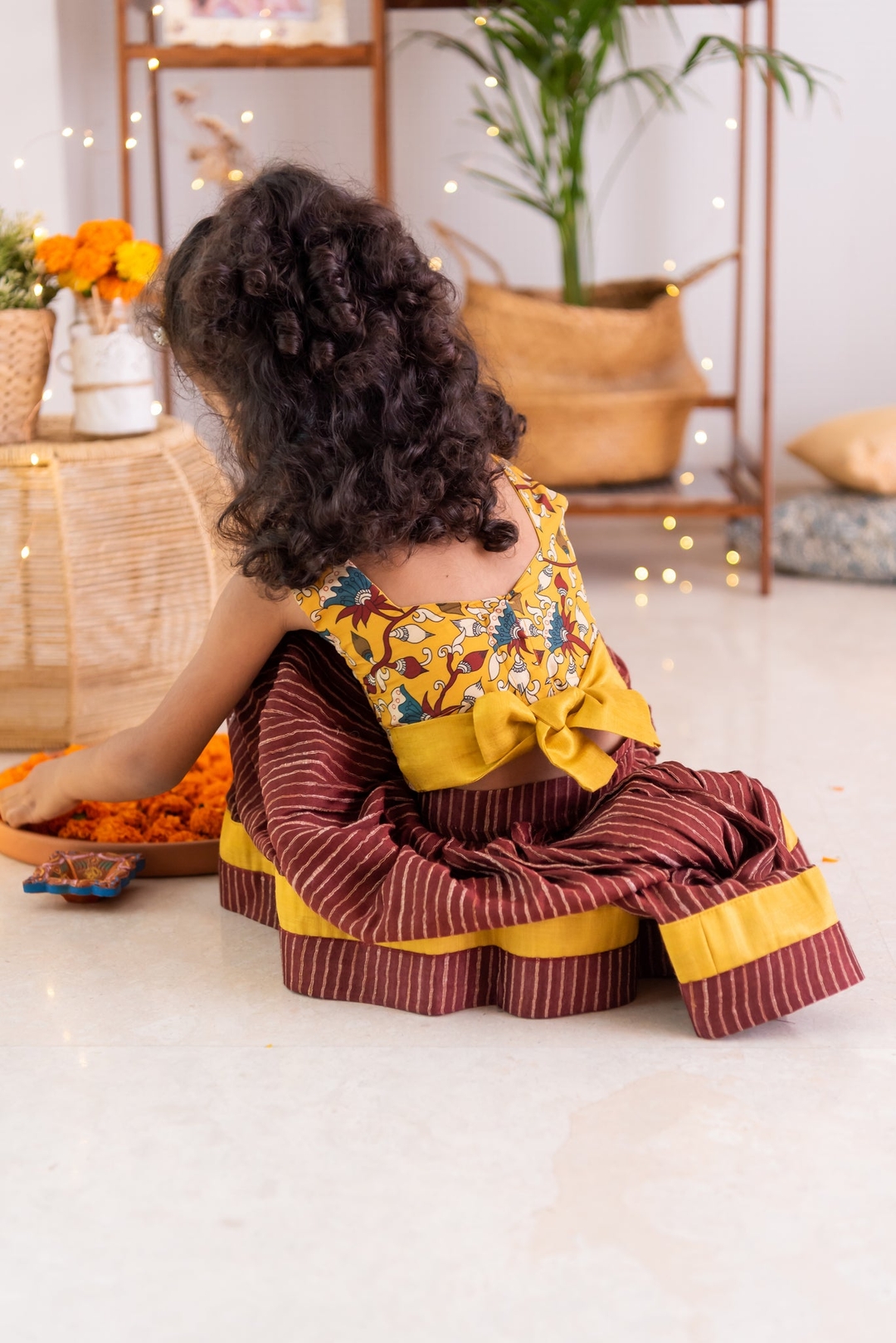 kalamkari Vintage shaded Lehenga Set