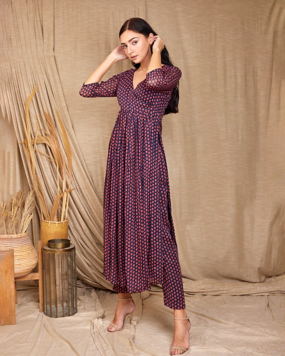 Rosebud Viscose Georgette Kurta Set