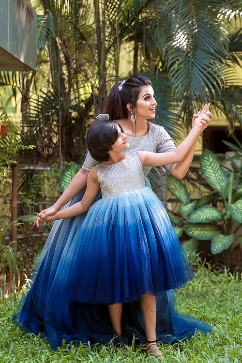 Blue ombre gown