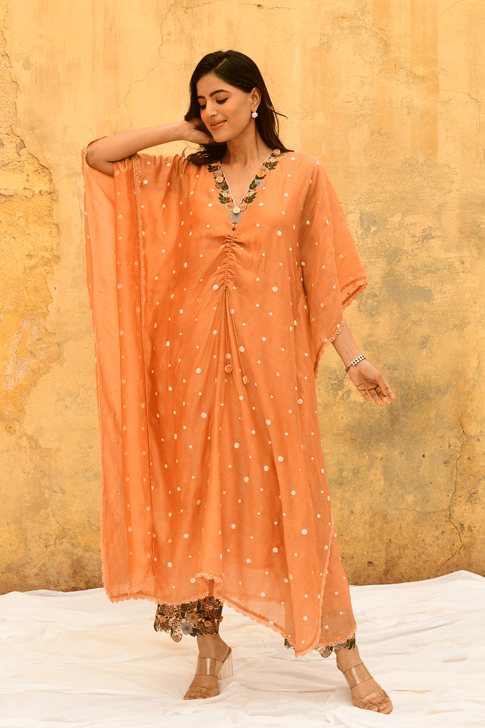 Peach Orchid Heavy Kaftan