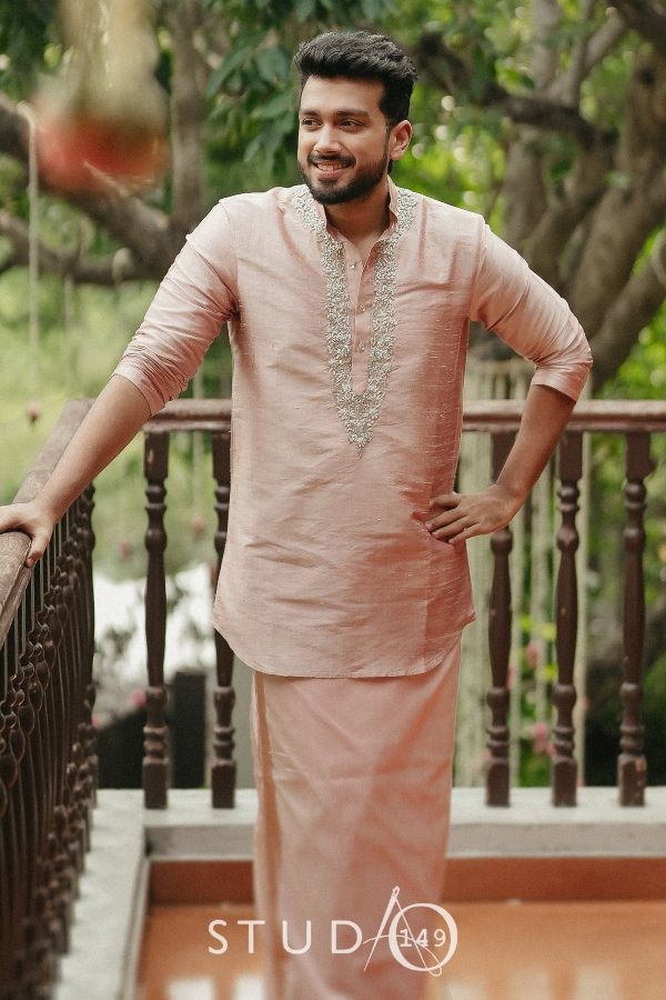 KURTA AND DHOTI OUTFIT IN SILK