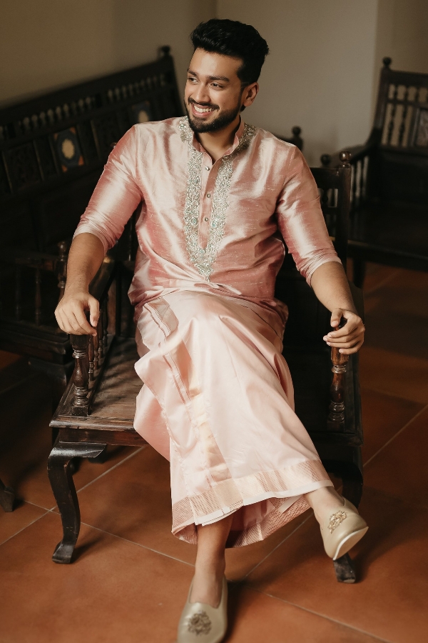 KURTA AND DHOTI OUTFIT IN SILK