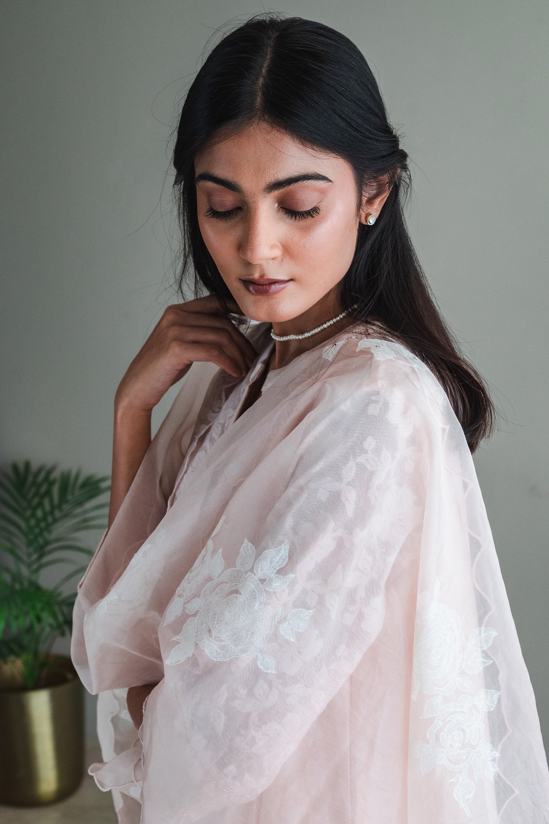 Jaya Kurta In Pink Jacquard And Chanderi With Pants