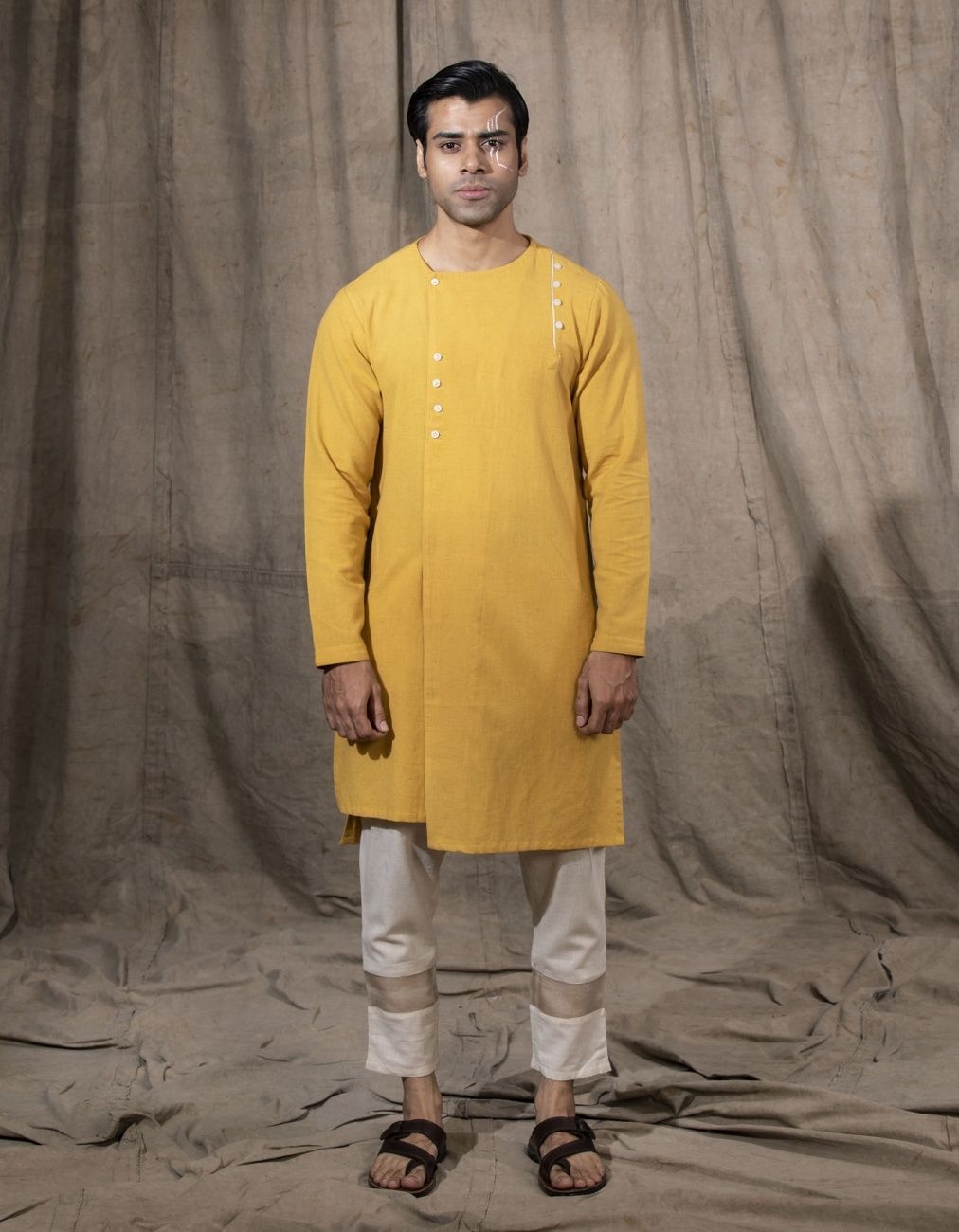 Mustard Cotton Kurta