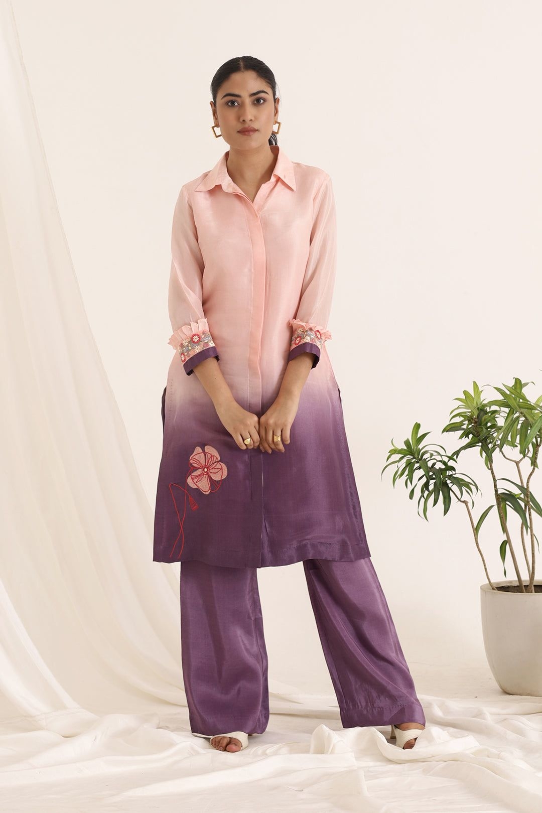 MISTY ROSE KURTA SET