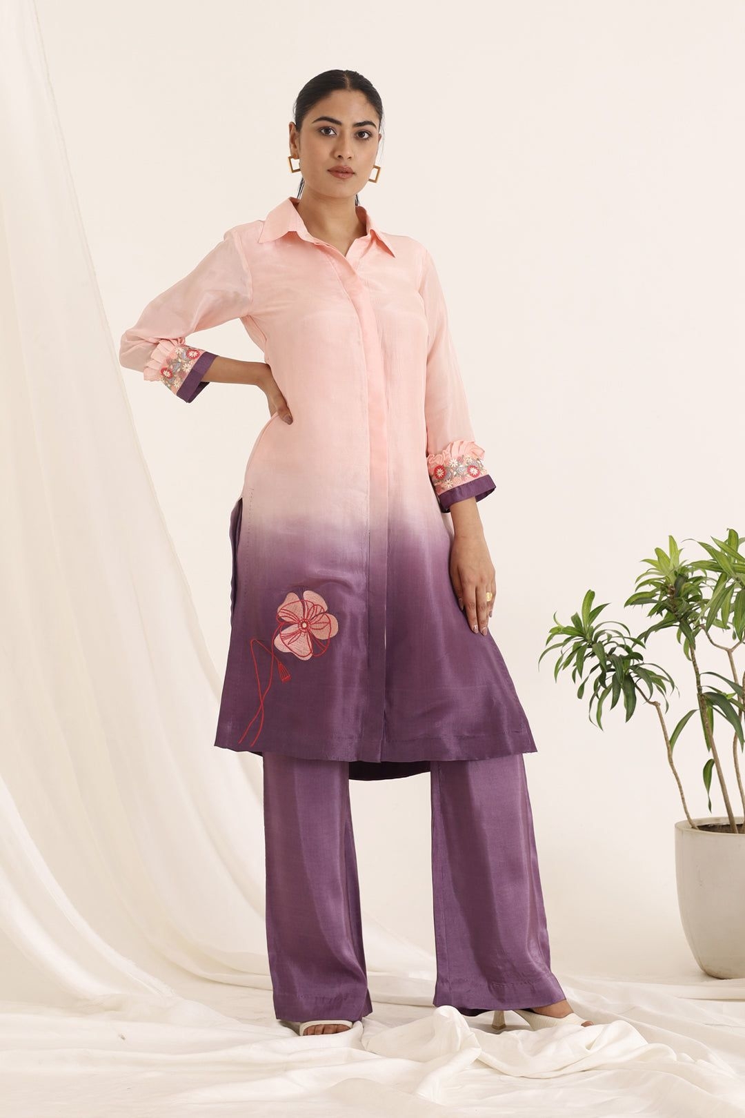 MISTY ROSE KURTA SET