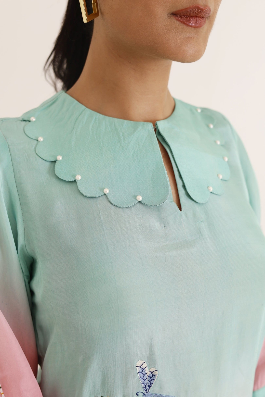 PALE TURQUOISE KURTA SET