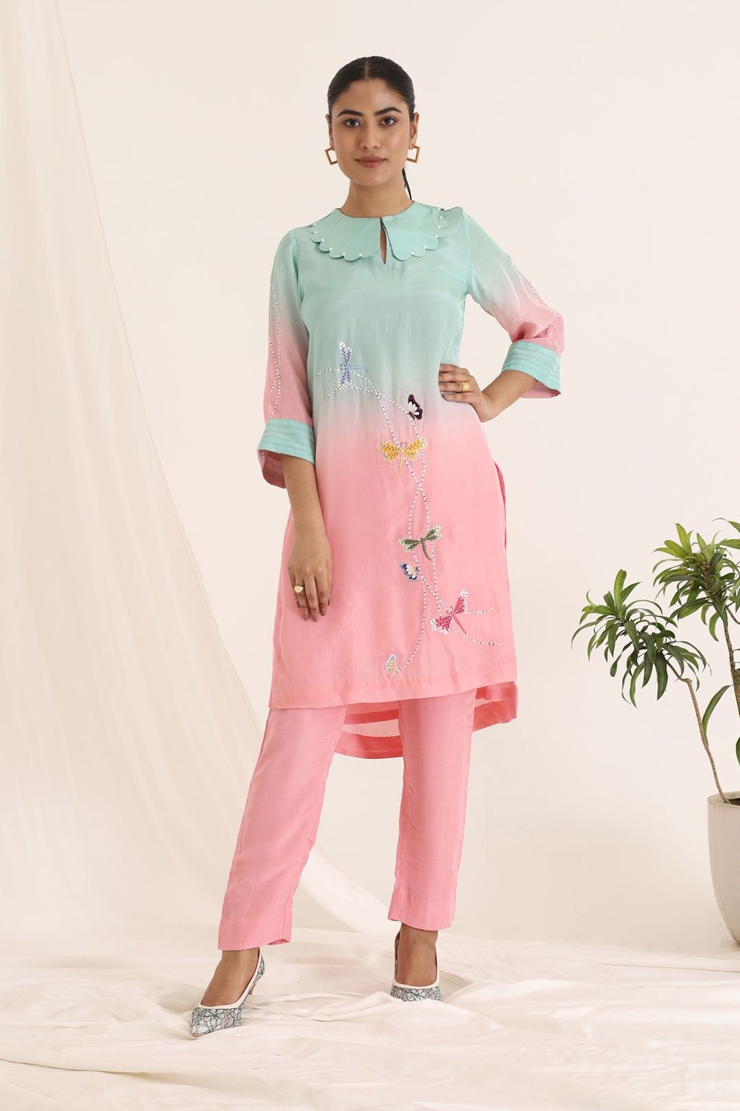 PALE TURQUOISE KURTA SET