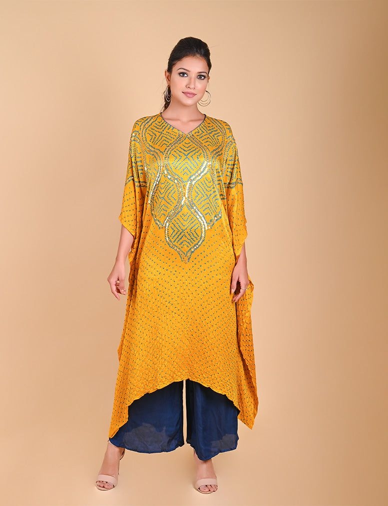 Wave Sequence Kaftan-Yellow