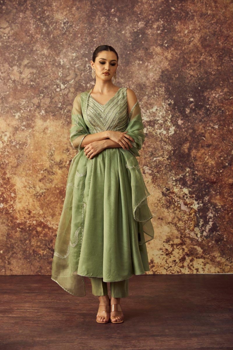 Serene sage kurta set