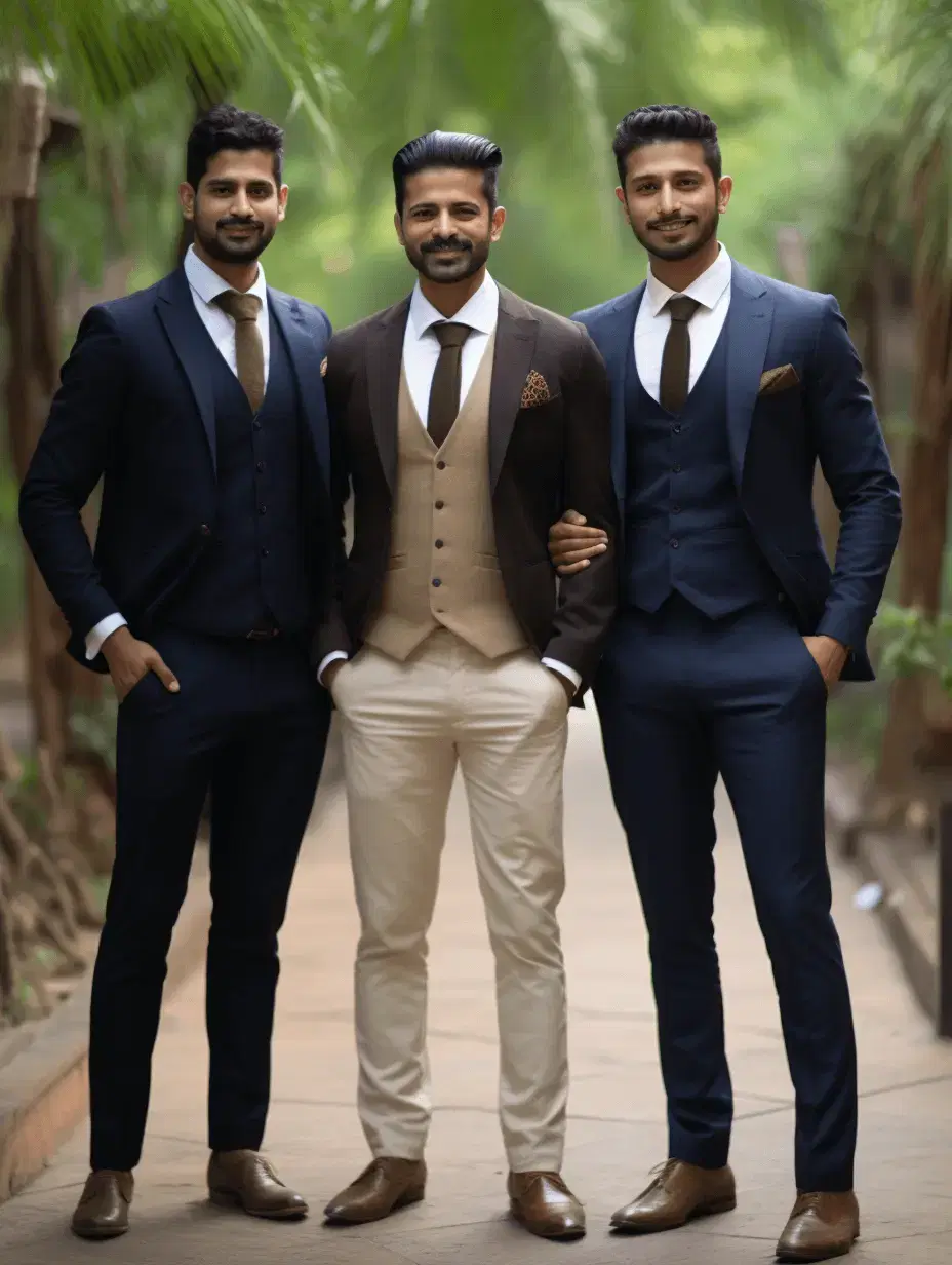 Men Wearing  suit